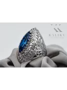 Стерлинговое серебро 925 пробы Сапфир Кольцо Винтаж украшения vrc090s